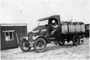 Later garbage was transported by truck