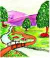 A peaceful path in the country.