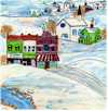 An old fashioned snowtown.