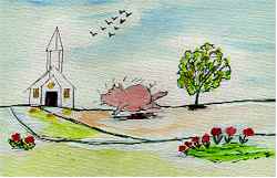 He ran as fast as his little pig legs would take him