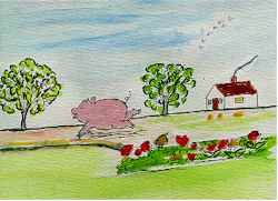 The little pig went out to run and play