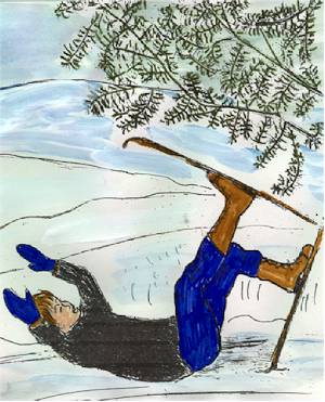 Years later I attempted snow skiing.