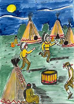 I watched Indian men dancing with only the light of campfires breaking the darkness.
