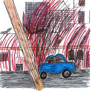  The streets of Jerusalem were still shattered from the fires and accidents caused by crashing cars.