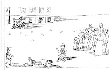 About that time Albert fell down.