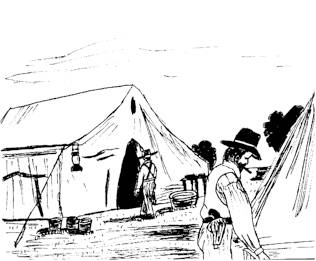 They've set up some tents.